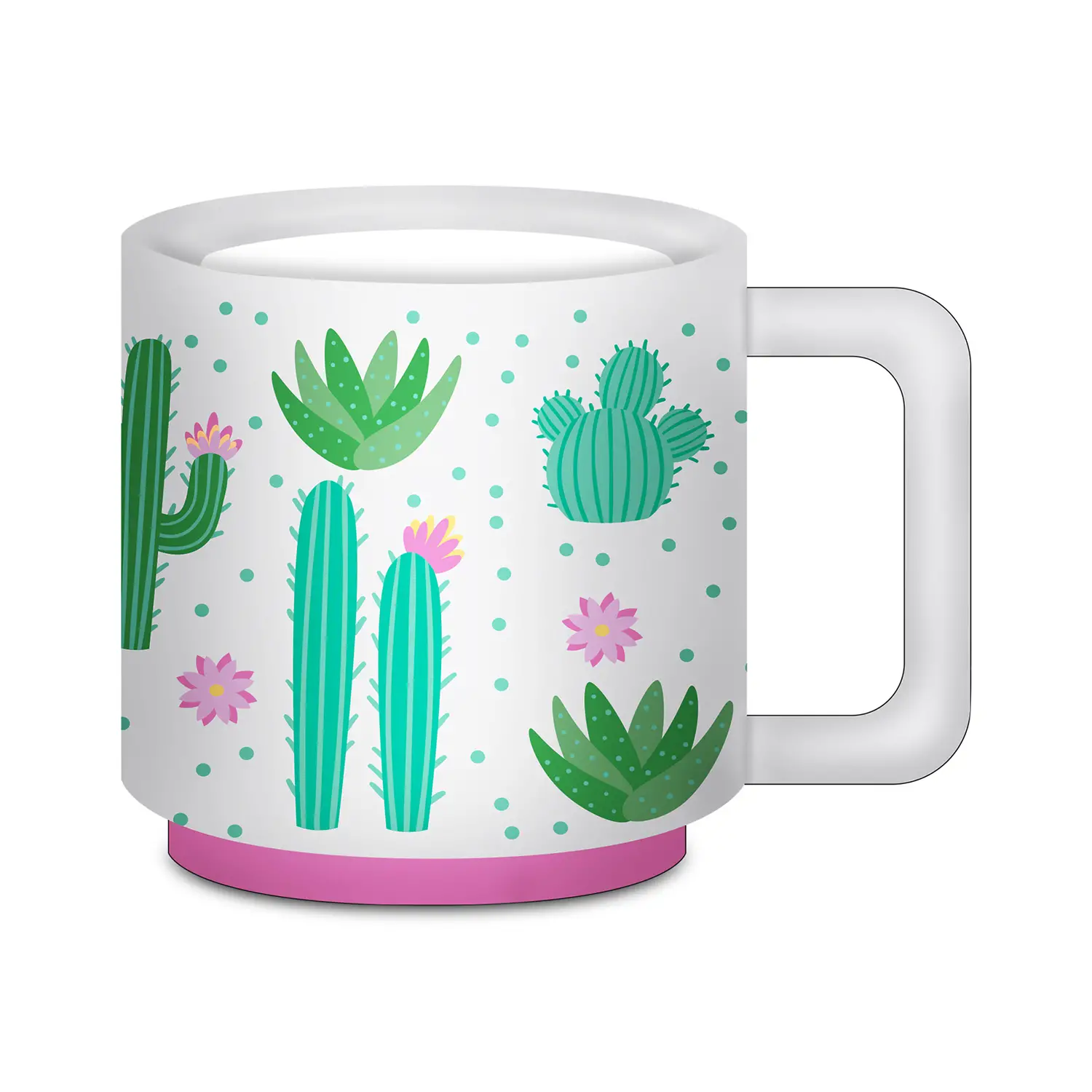 Tazza Cartomania Cactus Ceramica 15x11 cm - articoli da tavola