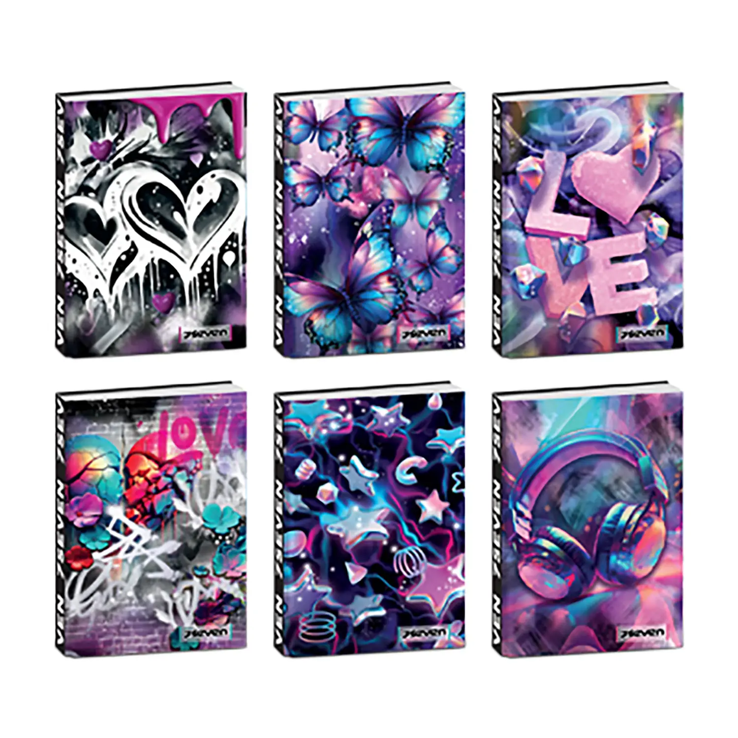 Diario Seven Girl Pocket 12 Mesi Datato 6 Grafiche - diari