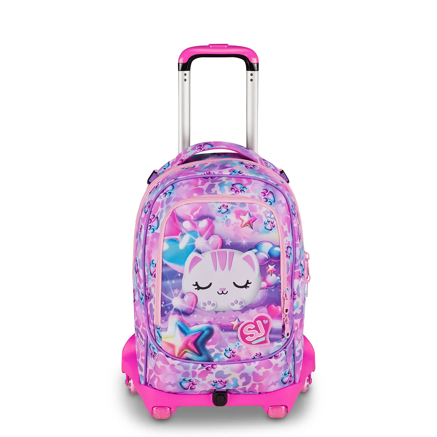 Zaino Trolley Scuola SJ Gang Glowcat Jack 8WD New 34 Litri - zaini trolley