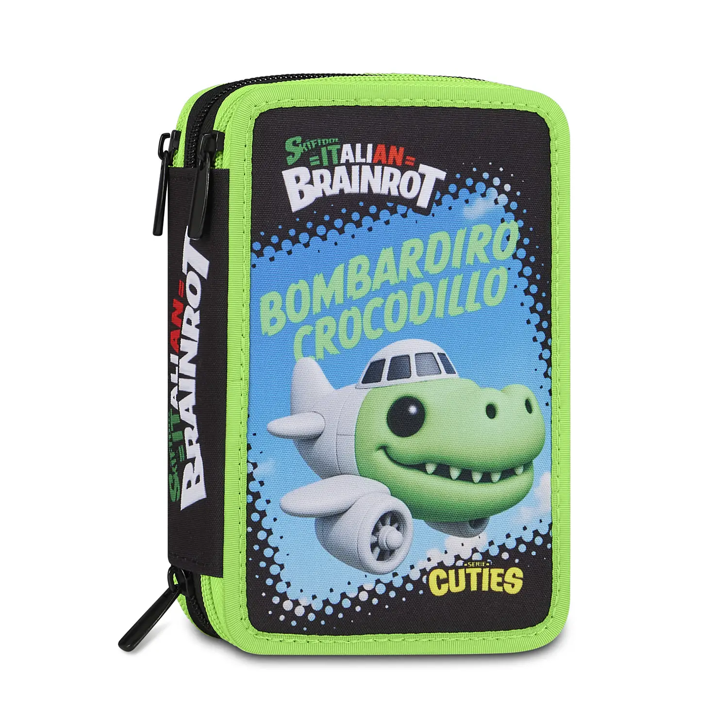 Astuccio 3 Zip Brainrot Bombardiro Crocodillo Kit 44 Pezzi - astucci colori