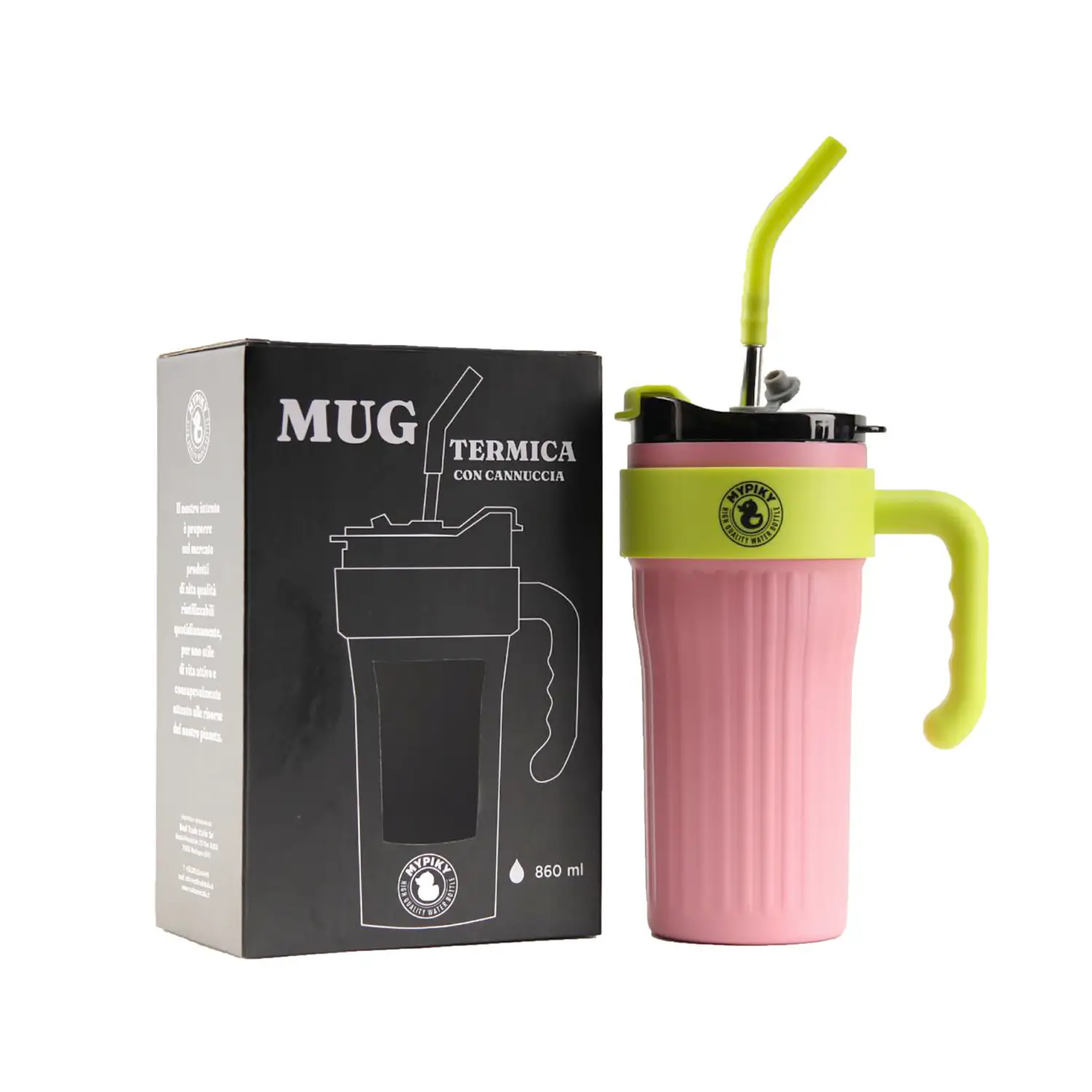 Mug Termica Mypiky 860 ml - Rosa -