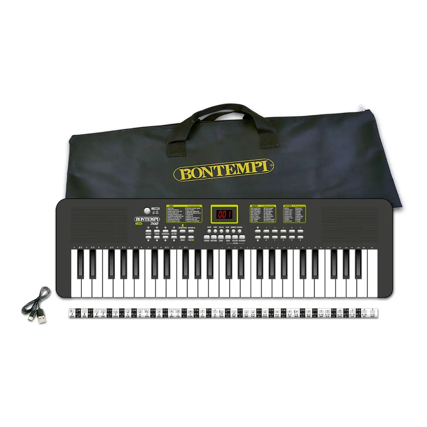 Bontempi Tastiera Musicale Didattica 49 Tasti con USB, 66x19x5 cm - musicali