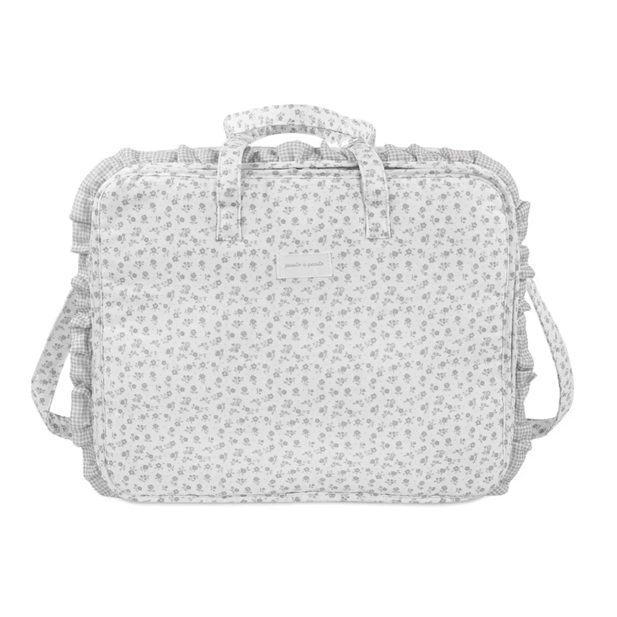 Valigia Little Bloom Fiori Grigio Pasito a Pasito - borse e zaini