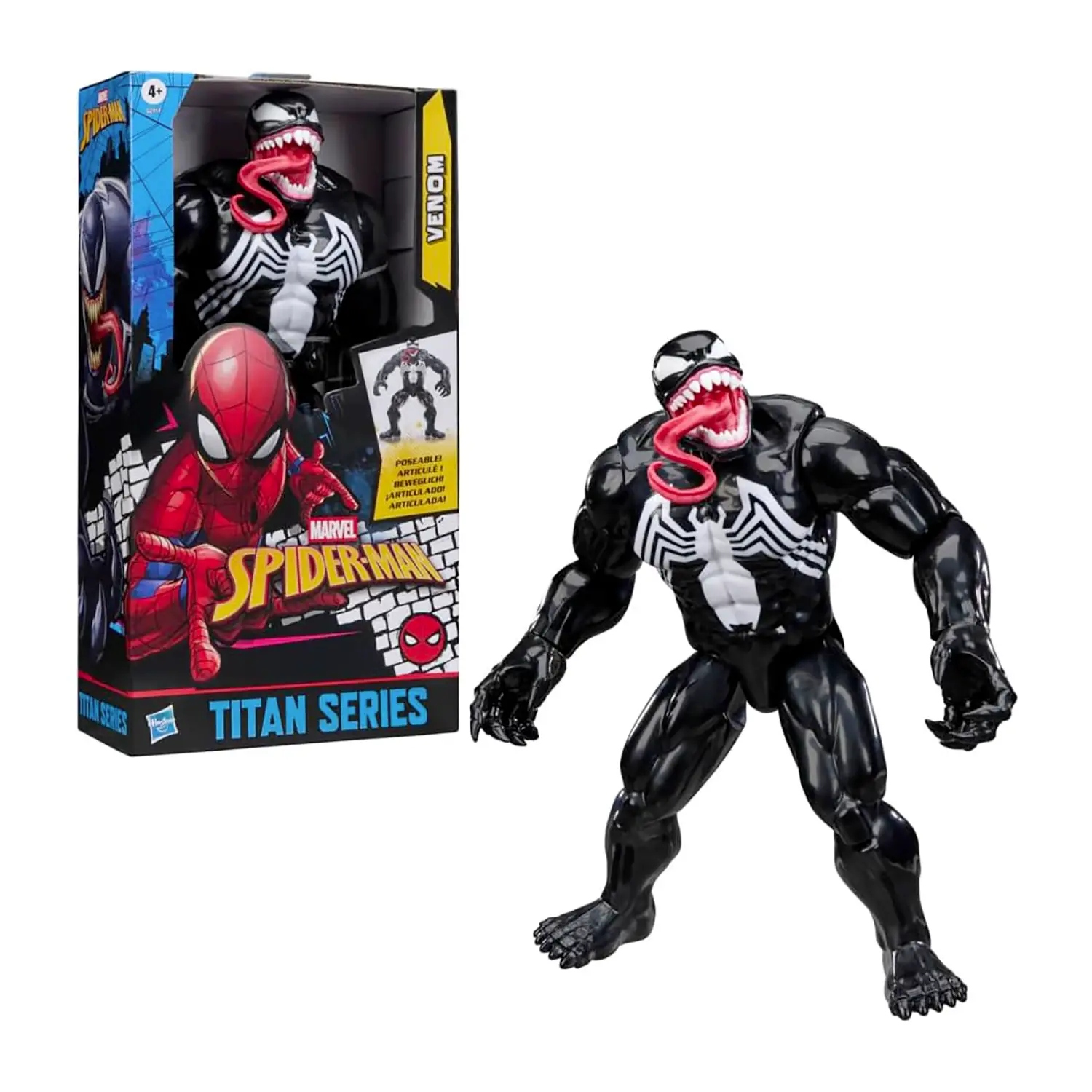 Spiderman Titan Hero Personaggio Articolato 30 Cm Venom - action figures ed accessori