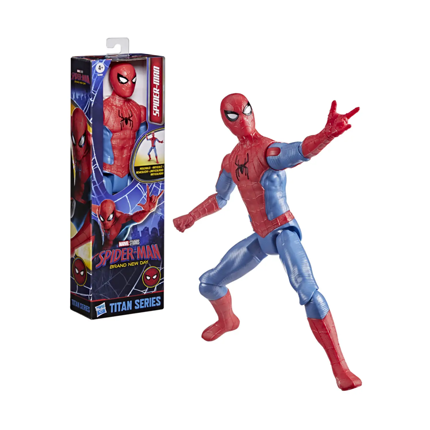 Spiderman Titan Series Brand New Day Personaggio Articolato Spiderman 30 Cm - action figures ed accessori