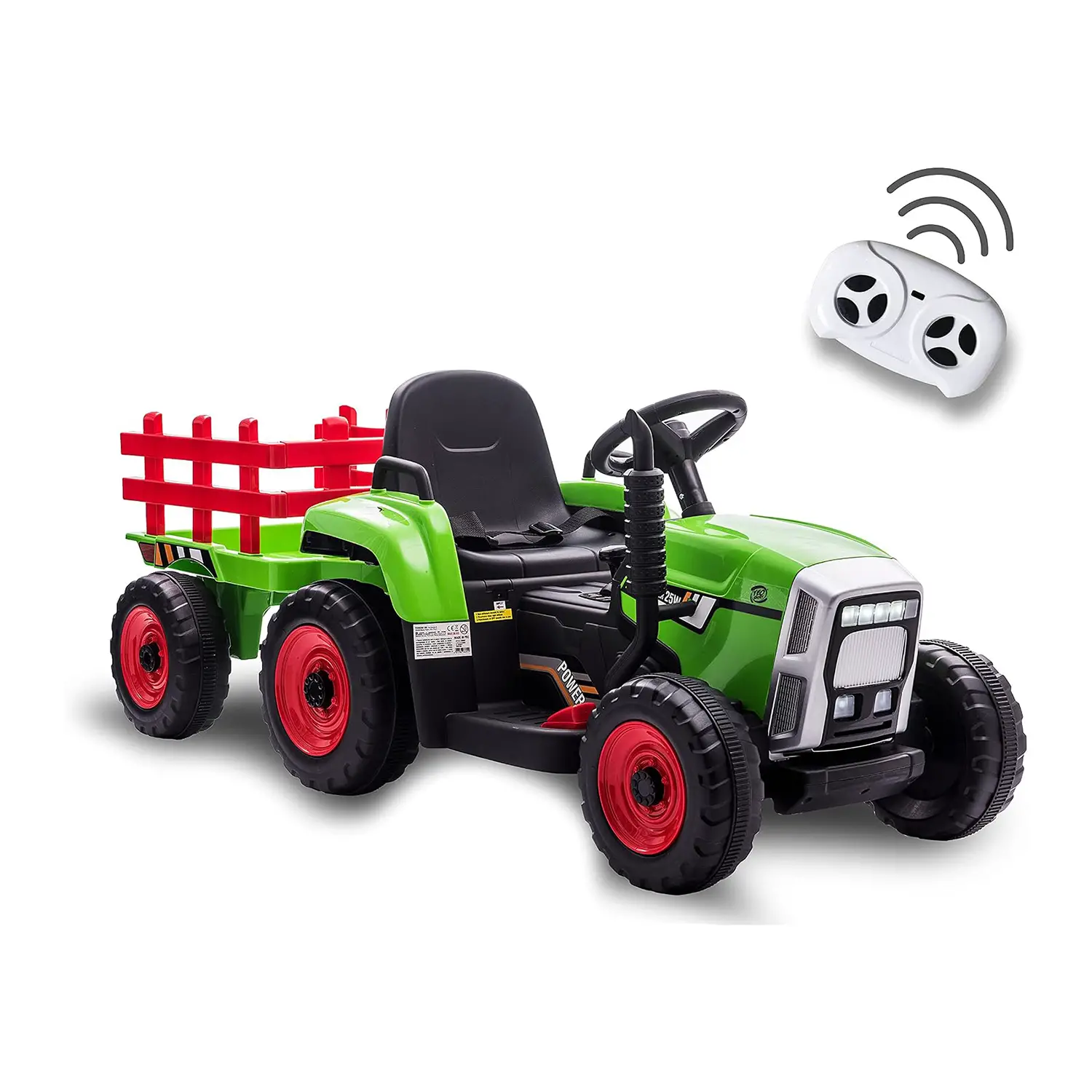 Teo's - Trattore Elettrico con Luci Suoni 10.v Max30kg con Telecomando - Tricicli e primi passi