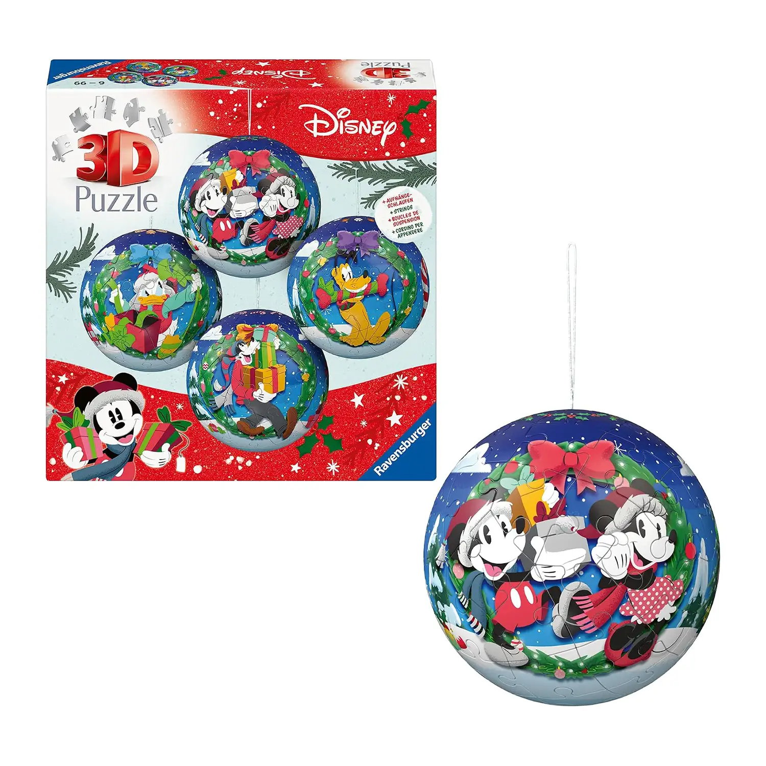 Puzzle 3D Puzzleball 54 Pezzi Disney Natale - puzzle 3d
