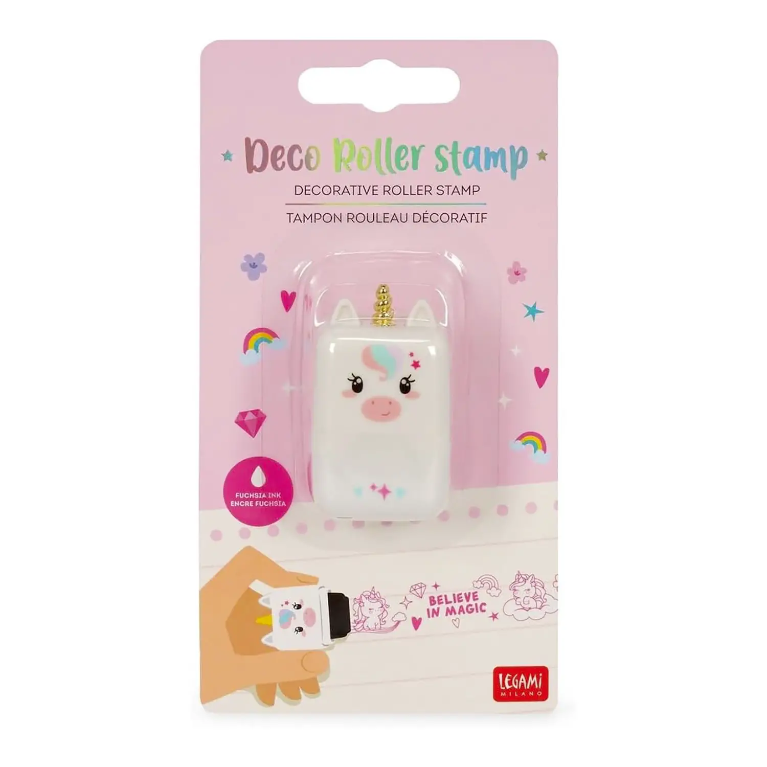 Legami - Deco Roller Stamp Timbro Decorativo A Rullo Unicorno -