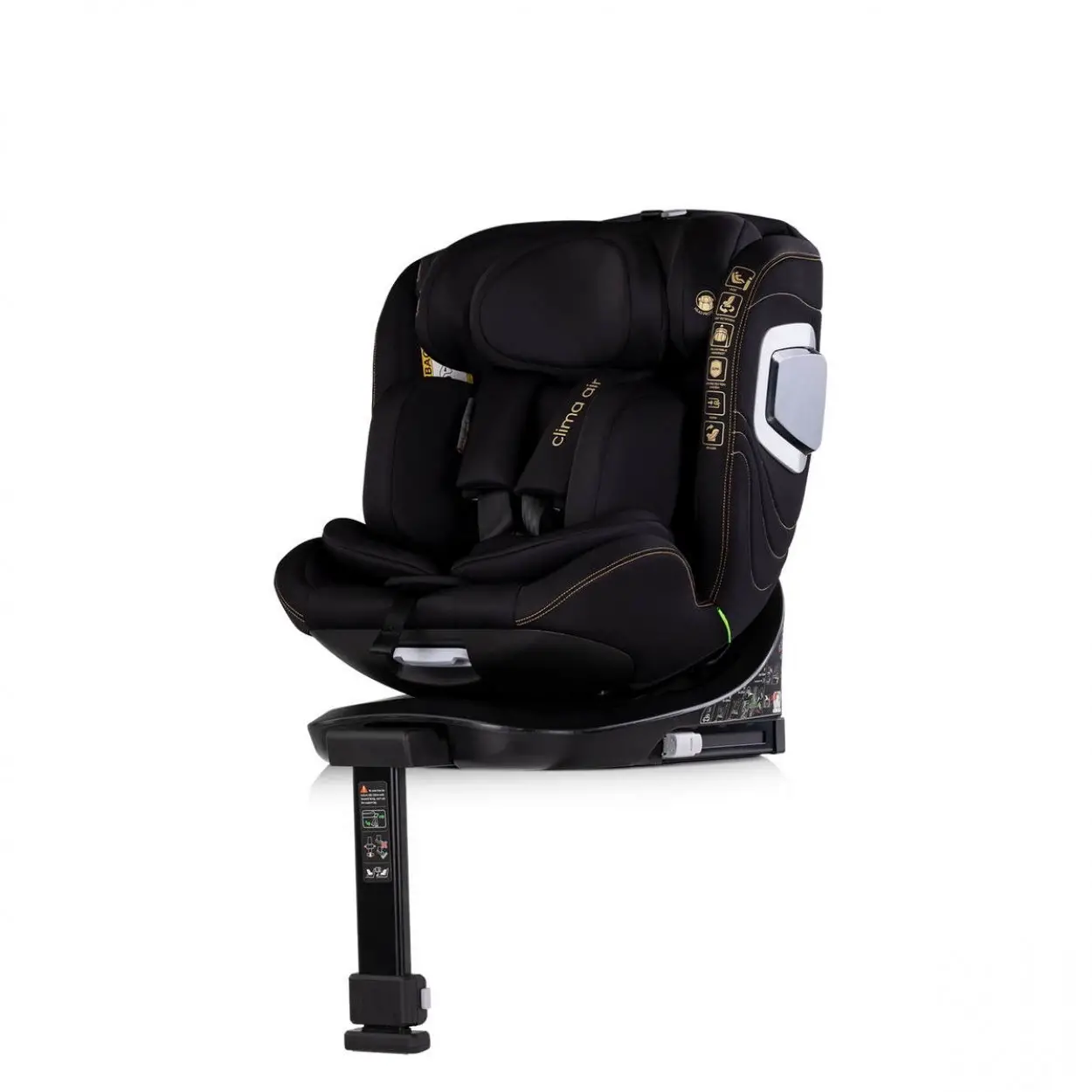 Chipolino Seggiolino Auto Clima Air Blackberry i-Size 360 ISOFIX – 40-150 cm con Termocomfort - bambini 40-150 cm (0-12 anni)