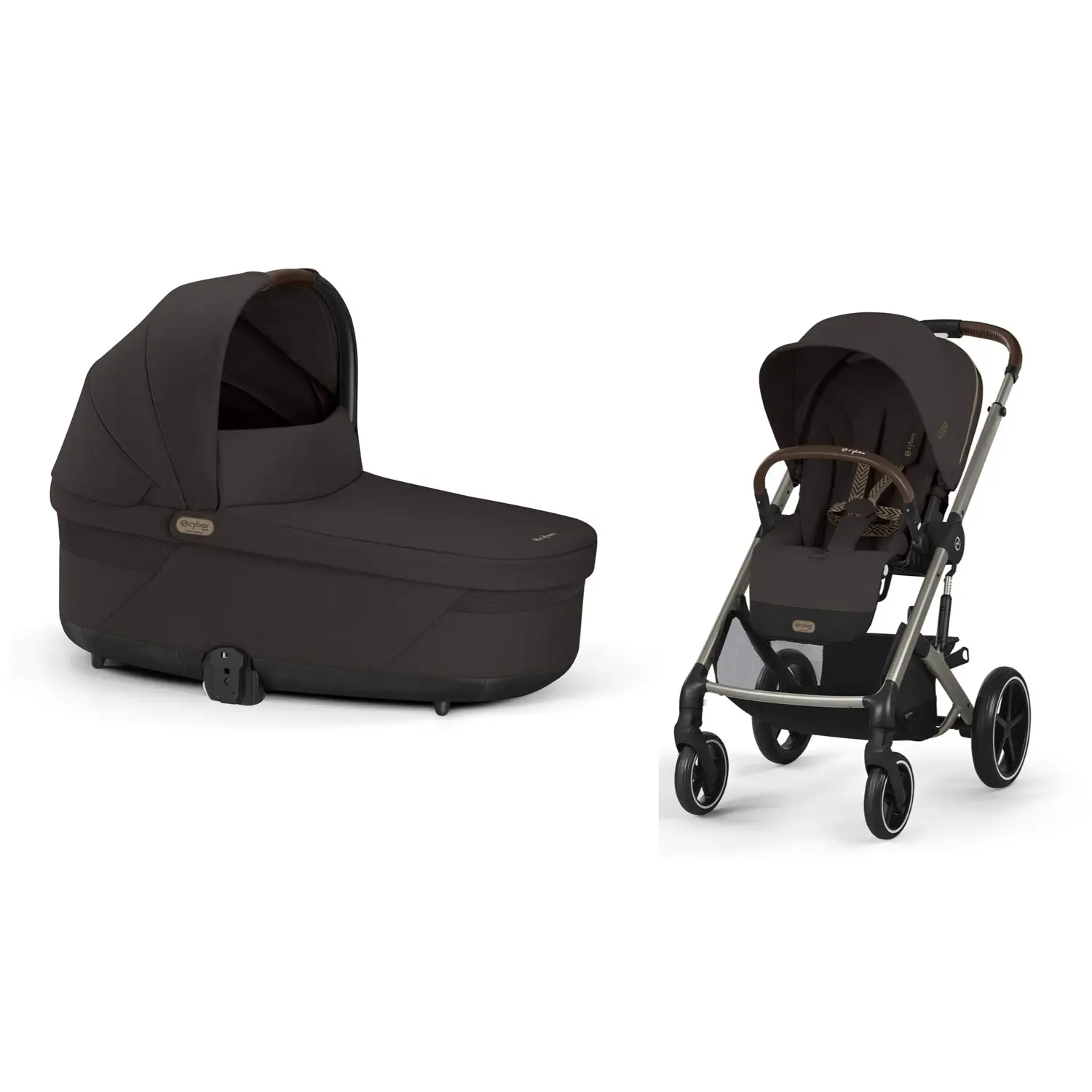 Cybex Duo Balios S Lux Passeggino e Navicella Chocolate Brown - trio e modulari