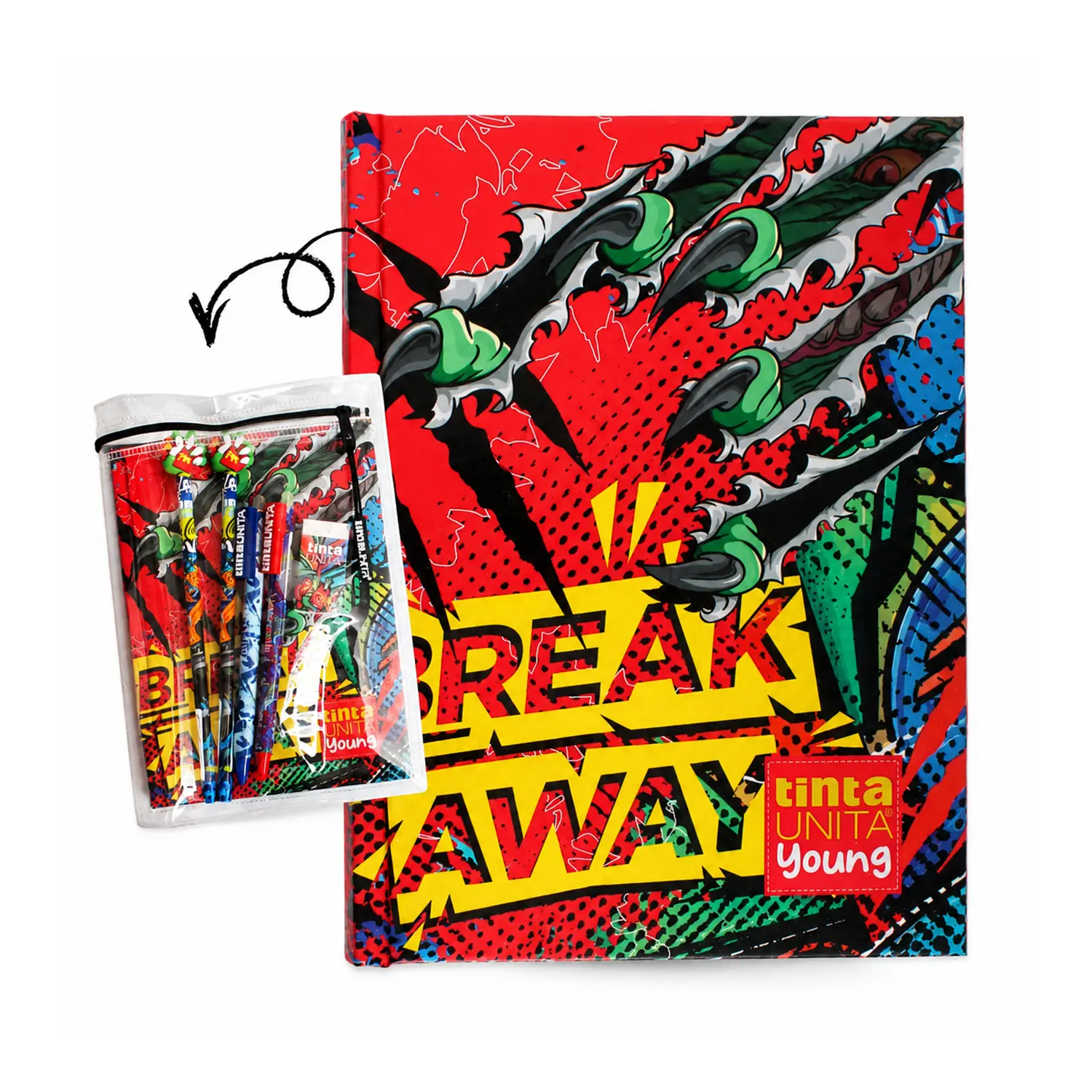 Tinta Unita Young Boy Diario 12 Mesi Con Cover E Accessori Raptor - diari