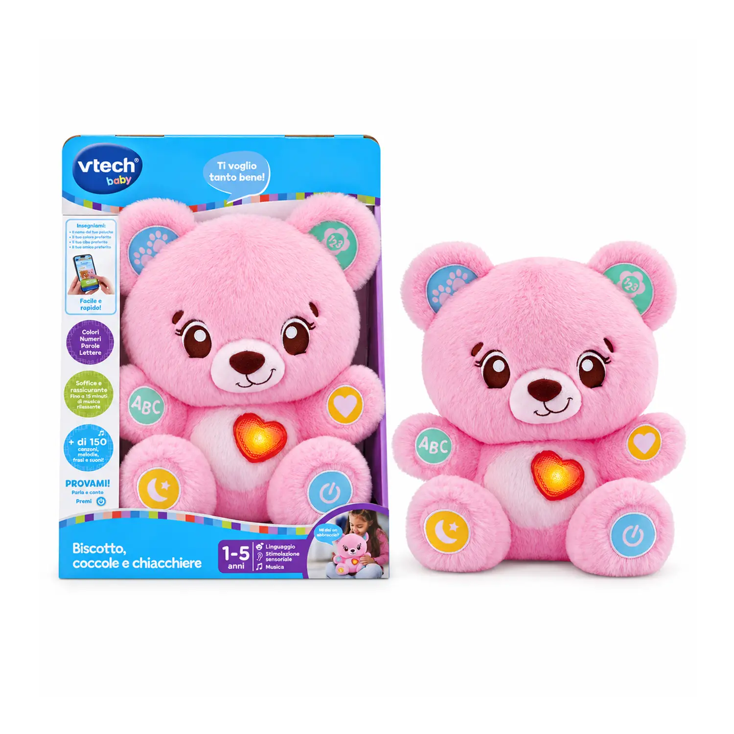 Biscotto Orsetto, Coccole E Chiacchiere Rosa Orsetto Interattivo - Primi giochi