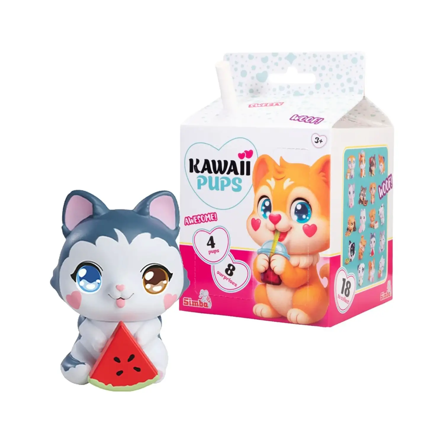 Kwaii Pups 4 Cuccioli A Sorpresa Con Mini Cibi - collezionabili bambina