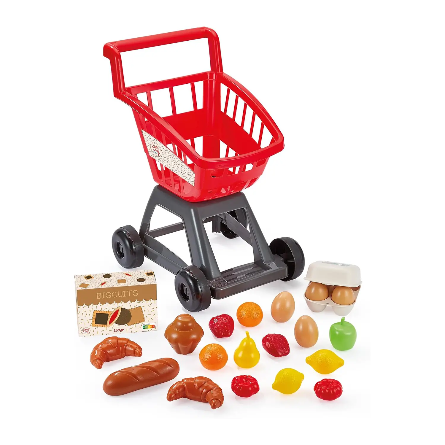 Carrello della Spesa Giocattolo con Accessori per Bambini | Ecoiffier - Alimenti, mercatini, stoviglie