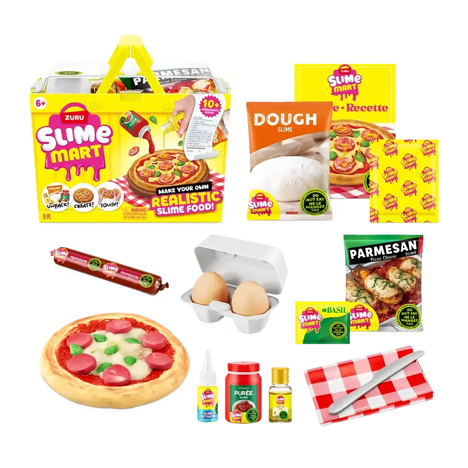 Slime Mart Small Shopping Basket Pizza Kit Creativo - creatività