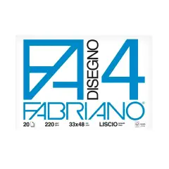 Album da Disegno Fabriano F4 Liscio, 20 Fogli 33x48 cm