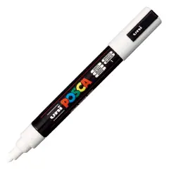 Pennarello Uni Posca Punta Media - Punta 1,8-2,5 mm - Bianco