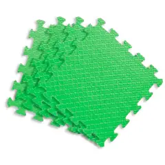 Tappetini Puzzle per Bambini in EVA 60x60 cm – Set 4 Pezzi Verde
