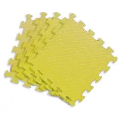 Tappetini Puzzle per Bambini in Eva 60x60 cm. Set 4 Pezzi Gialli
