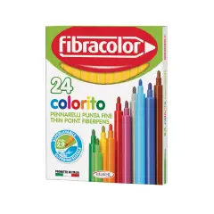 Fibracolor Colorito Fine Pennarelli – Set 24 Pennarelli - Giallo