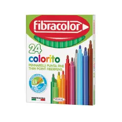 Fibracolor Colorito Fine Pennarelli – Set 24 Pennarelli - Verde