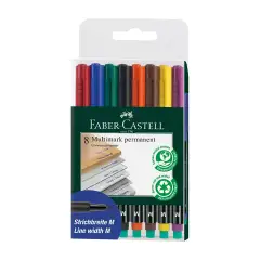 Pennarelli Multimark Faber-Castell – Punta Media Astuccio da 8 Colori