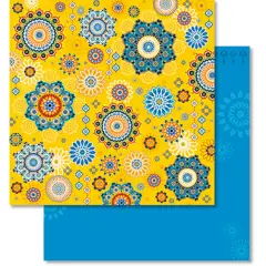 Cartoncini Glitterati Arabesque 5 fogli  30,5x30,5 Cm