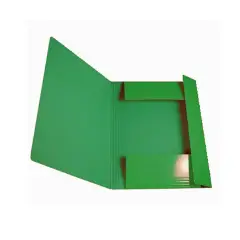 Cartella Presspan con Elastico Verde – 3 Lembi Precordonati