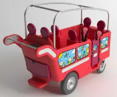 Carrozzino 6 Posti Espresso Granturismo a Spinta Manuale con Accessori, Rosso