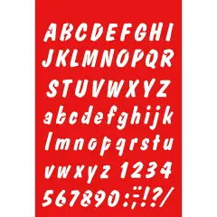 Stencil Plastica Traslucida Alfabeto – 21x31 cm - Lettere da 26 mm