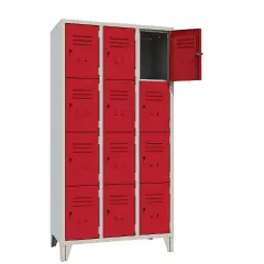 Armadio Casellario Classic 12 Posti - Ante Rosso - Conforme CAM