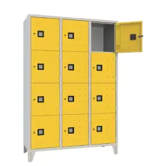 Armadio Casellario Quadro 12 Posti Ante Giallo - Conforme CAM