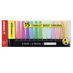 Evidenziatori Stabilo Original Deskset 15 Colori