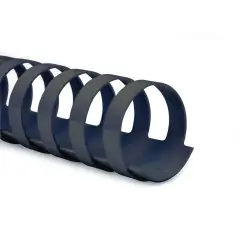 Dorsi Spirale Plastici Diametro 19mm. 100 Pezzi Nero