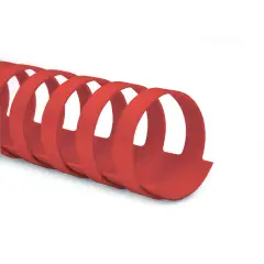 Dorsi Spirale Plastici Diametro 22mm. 50 Pezzi Rosso