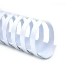 Dorsi Spirale Plastici Diametro 51mm. Ovale 50 Pezzi Bianco