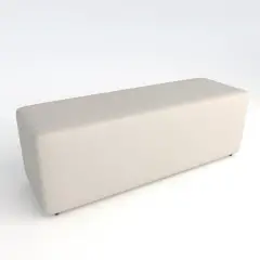 Pouf Ecopelle Ignifugo 3 Posti H 40 Bianco  Per Un Ambiente Scolastico Innovativo