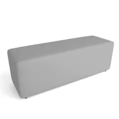 Pouf Ecopelle Ignifugo 3 Posti H 40 Grigio Per Un Ambiente Scolastico Innovativo