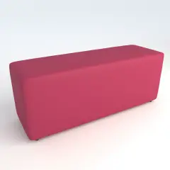 Pouf Ecopelle Ignifugo 3 Posti H 46 Fucsia Per Un Ambiente Scolastico Innovativo