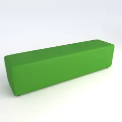 Pouf Ecopelle Ignifugo 4 Posti H 40 Verde  Perfetto per Ambienti Scolastici Innovativi