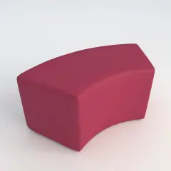Pouf Ecopelle Ignifugo Curvo H 46 Fucsia Per Ambienti Scolastici Innovativi