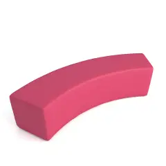 Pouf Ecopelle Ignifugo Curvo 2 Posti H 46 Fucsia Per Ambienti Scolastici Innovativi