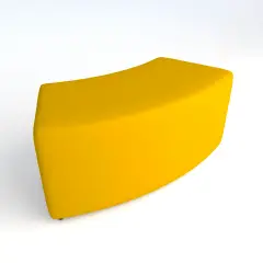 Pouf Ecopelle Ignifugo Curvo 45. H 46 Giallo Per Ambienti Scolastici Innovativi