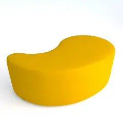 Pouf Ecopelle Ignifugo Virgola H 46 Giallo Per Ambienti Scolastici Innovativi