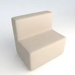 Divano Ecopelle Ignifugo 2 Posti H 40 Bianco Per Ambienti Scolastici Innovativi