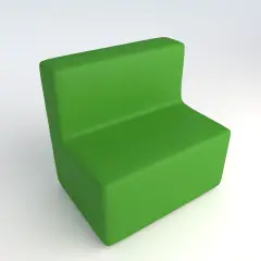 Divano Ecopelle Ignifugo 2 Posti H 40 Verde Per Ambienti Scolastici Innovativi