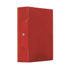 Cartella Portaprogetti Con Bottone Rossa Dorso 8 cm