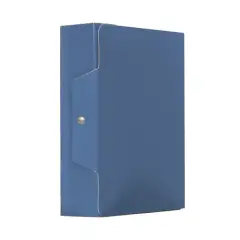 Cartella Portaprogetti Con Bottone Blu Dorso 10 Cm