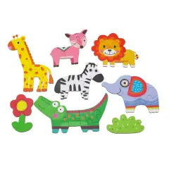 Puzzle Progressivi 6 Animali della Giungla in Cartone  - 31 Tessere