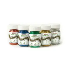 Brillantini Ecologici in Cellulosa Riciclata, Bio-Glitter Grana Fine 50 Gr. 5 Colori Assortiti